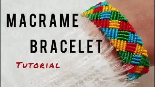 How to make colorful macrame bracelet/ Diy wide macrame bracele /macrame tutorial