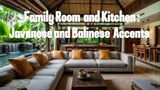 Family room and kitchen: Javanese and Balinese accent