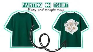 Painting on tshirt | part 1 | easy | painting | acrylic colours | tees | DIY tshirt | Art tutorial 