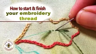 Easy way to neatly start and finish your embroidery stitches from a professional embroiderer!