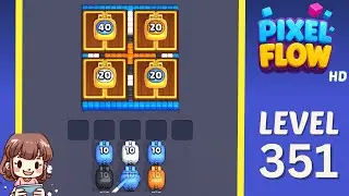 Pixel Flow Level 351 Solution Walkthrough