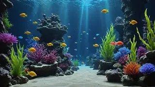 Tropical Fish Video 🐟 | ASMR Aquarium with Relaxing Music & Water Sounds for Study & Sleep