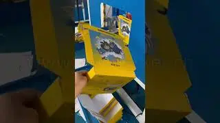 Custom Yellow Airplane Boxes with Cartoon Prints #boxmakingmachine #box #shorts