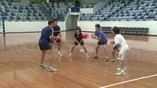 Crazy Catch Freestyle Australian rules football group drill