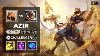 Azir vs Corki Mid - KR Challenger - Patch 12.13 Season 12