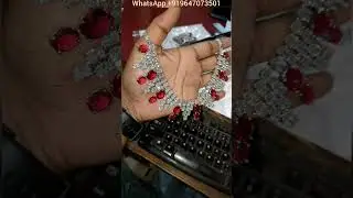 Dazzling Wine Color Necklace for Partywear make your Special Day Memorable | ping +919647073501