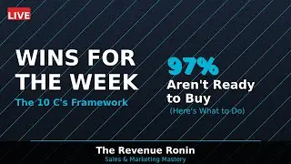 Wins for the Week: The 10 C's Framework + Why 97% of Your Audience Isn't Ready to Buy