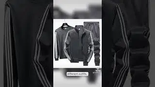 Essential Style Trio: Men's 3-Piece Tracksuit with Pants, Zip Jacket, and Sweatshirt#styleinspo