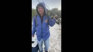 Beach fishing in fingal head🎣😁