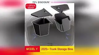 A must-have product! Tesmayx Car Trunk Side Storage Box For Tesla Model Y Juniper 2021-2025 Flocki