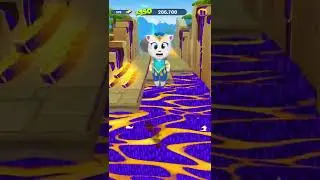 TALKING TOM GOLD RUN ALL SUPER CHARACTERS BLUE WOOD LAVA VS BLUE ROCK LAVA FALLS DOWN FUNNY GAMEPLAY