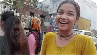 Shopping karte karte khaye golgappe 🤤🤤(late) Karwachauth special vlog - funny vlog#ShrutiDubey #vlog