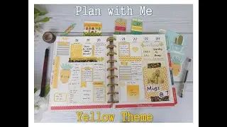 Plan with Me | Yellow Theme Spread | Happy Planner | Week 21