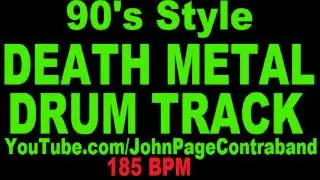Death Metal Drum Backing Track 90s Style 185 BPM