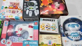 12 Minutes Satisfying Unboxing TOY ASMR l Swing Machine, Noughty Robot, Banana Monkey, Bot Robot 