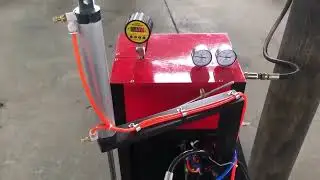 Automatic fire extinguisher filing machine 
