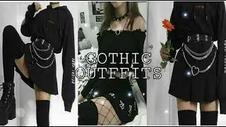 GOTHIC TUMBLR OUTFITS 2020 || Korean inspired