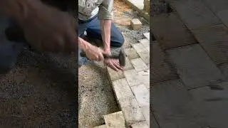 Wood block floor installation