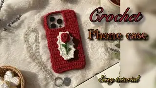 🌹How to Crochet phone case | easy and beginner friendly tutorial 
