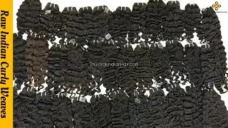 South Indian Curly Hair Weaves ~ Single Donor Hair  ~ Dhwarak Indian Hair ~ Raw Virgin Hair Vendor
