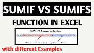 How to use Sumif and Sumifs Function in Excel | Sumif vs Sumifs in Excel |  learn xtra