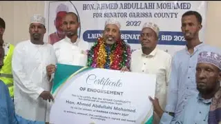 Re Afgab Senator Uso Qatay Hon Ahmed Abdulahi Ayaa Fariin U Diray Ugaska Afgab, Nadif iyo Cowlyahan
