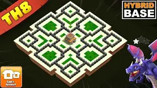 The Ultimate TH8 Anti-3 Star Hybrid base | Dominate Wars & Protect Loot