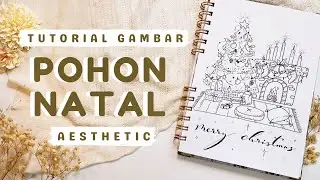 Tutorial Gambar Pohon Natal Aesthetic @cathfloart Doodle