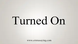 How To Say Turned On