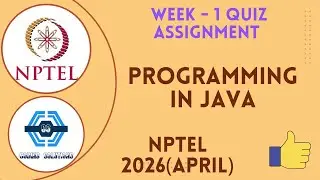 Programming In Java | Week 1 Answers 2026 (April) | NPTEL | SWAYAM 2026