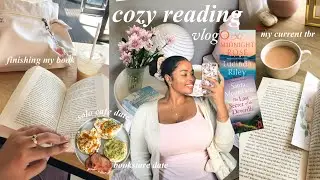 a cozy reading vlog🌸🧸| going on a solo caf&eacute; reading  date, mini haul, finishing my book+current tbr