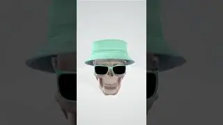 Chill Skull with Bucket Hat & Shades 3D Model - Cool Vibe! #shots  #toys #kitchen #baby