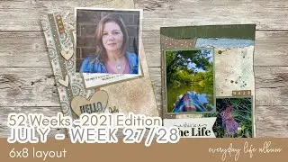 Ink Smooshing On Scrapbook Pages │JULY│ week 27 & 28 │Video 32