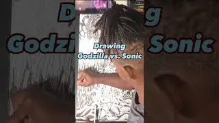 Drawing Godzilla vs Sonic! #godzilla #sonic #art #drawing #drawinggodzilla #drawingsonic #anime