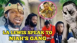 LA Lewis Visit Niah's Yard & Speak to his Music Gang / Niah couldn't run off bcuz of the lights