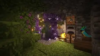 10 hours of Minecraft music and ambience (amethyst geode and fireplace)