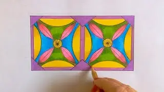 How to draw Rectangle shape drawing || easy to draw