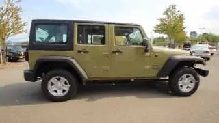 DL700240 | 2013 Jeep Wrangler Unlimited Sport | DCJofMonroe | Commando Green