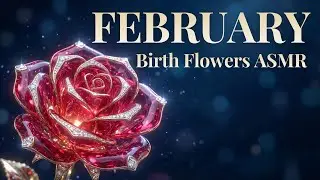 February Birth Flowers ASMR 💎 Relaxing Glass & Crystal Art