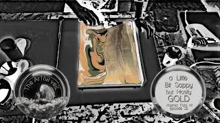 What Does this Do? Sap Green and Gold Swipe - Abstract Fluid Art - Episode 32