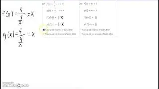 Determining whether two functions are inverses of each other