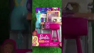 My Fashion Design Studio Barbie Set | Best barbie doll playset with sewing machine | #shorts
