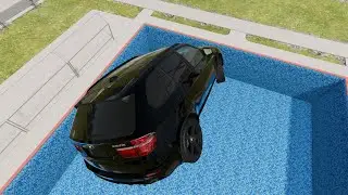 Cars BMW vs Swimming Pool, cars jumping into water