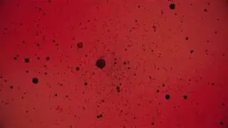 4K Falling particles on a red background
