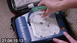 Philips HeartStart OnSite set up and maintenance defibrillator video