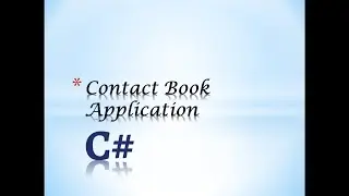 An Attractive Contact Book Using C#_PART 01