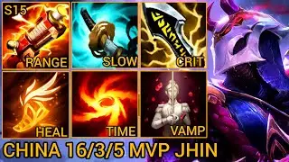 Jhin 16/3/5 Comeback - China Server Wild Rift Gameplay, High Elo Tier Top 1 Builds & Runes