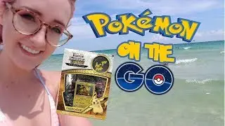 POKEMON ON THE GO! OPENING POKEMON CARDS ON THE BEACH!