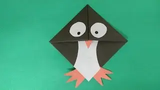 Penguin Bookmark Origami | Corner Bookmark Crafts