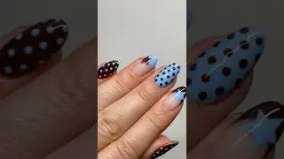 STOP! These are the cutest blue and brown nails EVER💅🏻🦋🤎 @bornprettyofficial